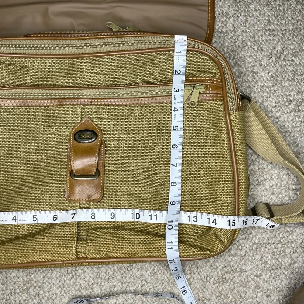 Jaguar California canvas and leather messenger bag